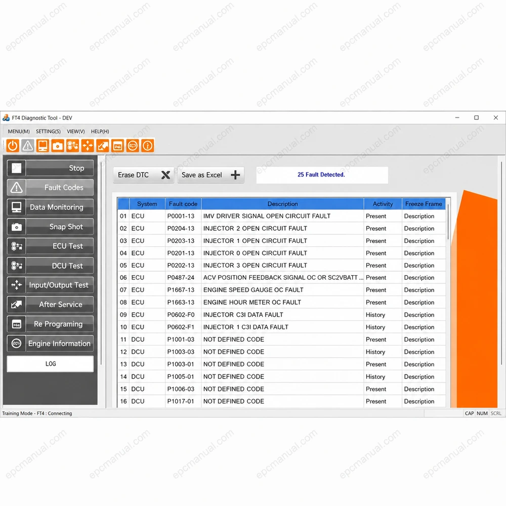 DAEDONG DIAGNOSTIC TOOL FT4 SCAN 4.21 screenshot 2