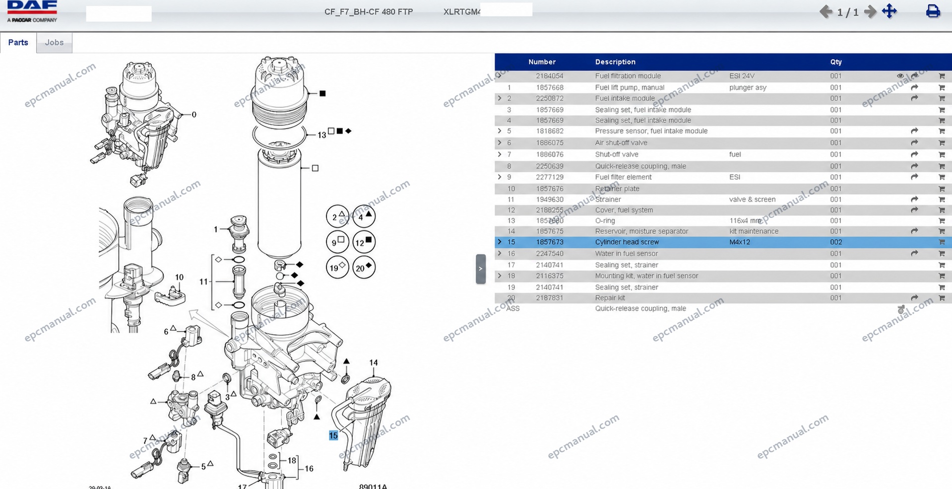 DAF Rapido RMI EPC Online Parts Catalog & Service Information