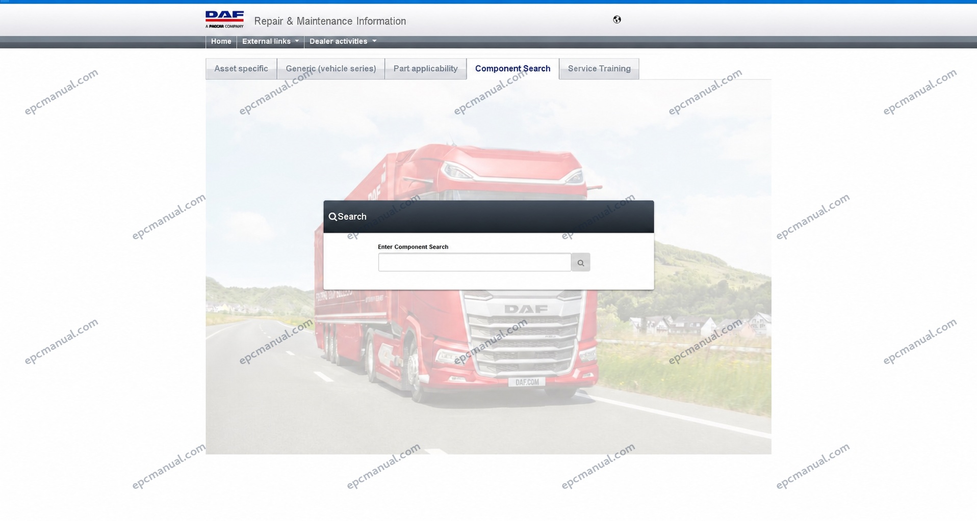DAF Rapido RMI EPC Online Parts Catalog & Service Information