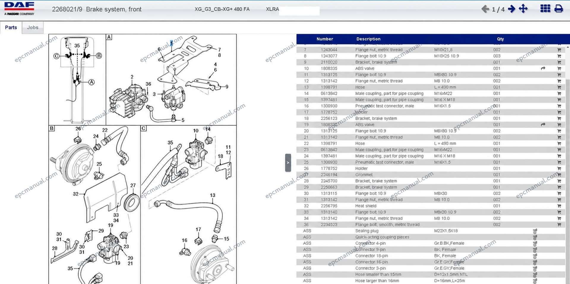 DAF Rapido RMI EPC Online Parts Catalog & Service Information