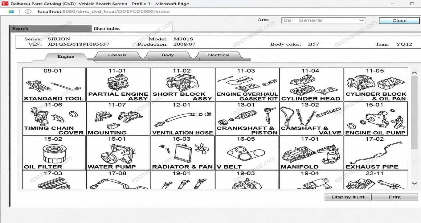 DAIHATSU PARTS CATALOG screenshot 16