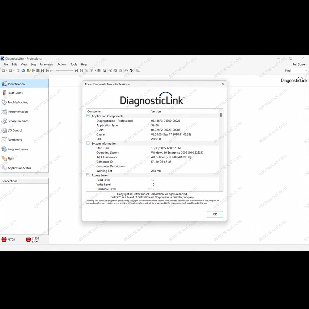 DETROIT DIESEL DIAGNOSTIC LINK MAX LEVEL WITH FLASH PANEL 8.13 SP3 screenshot 3