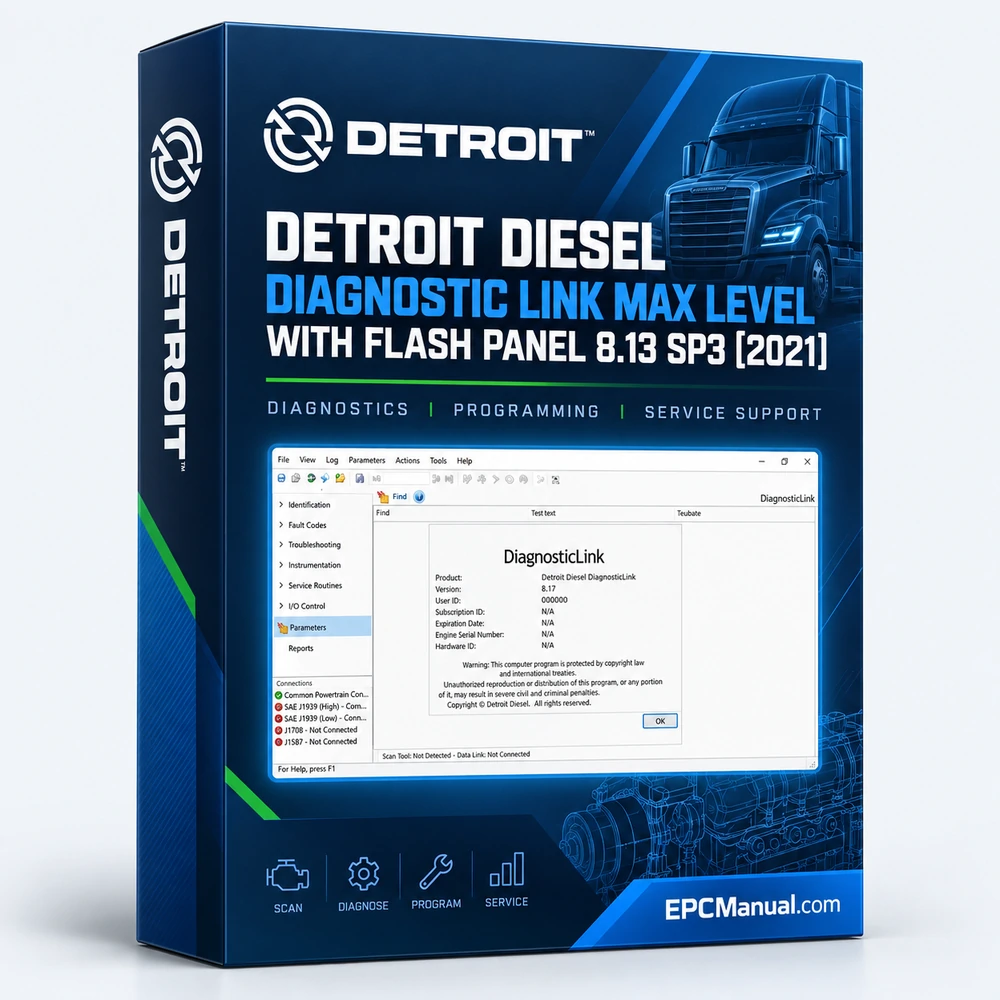 DETROIT DIESEL DIAGNOSTIC LINK MAX LEVEL WITH FLASH PANEL 8.13 SP3