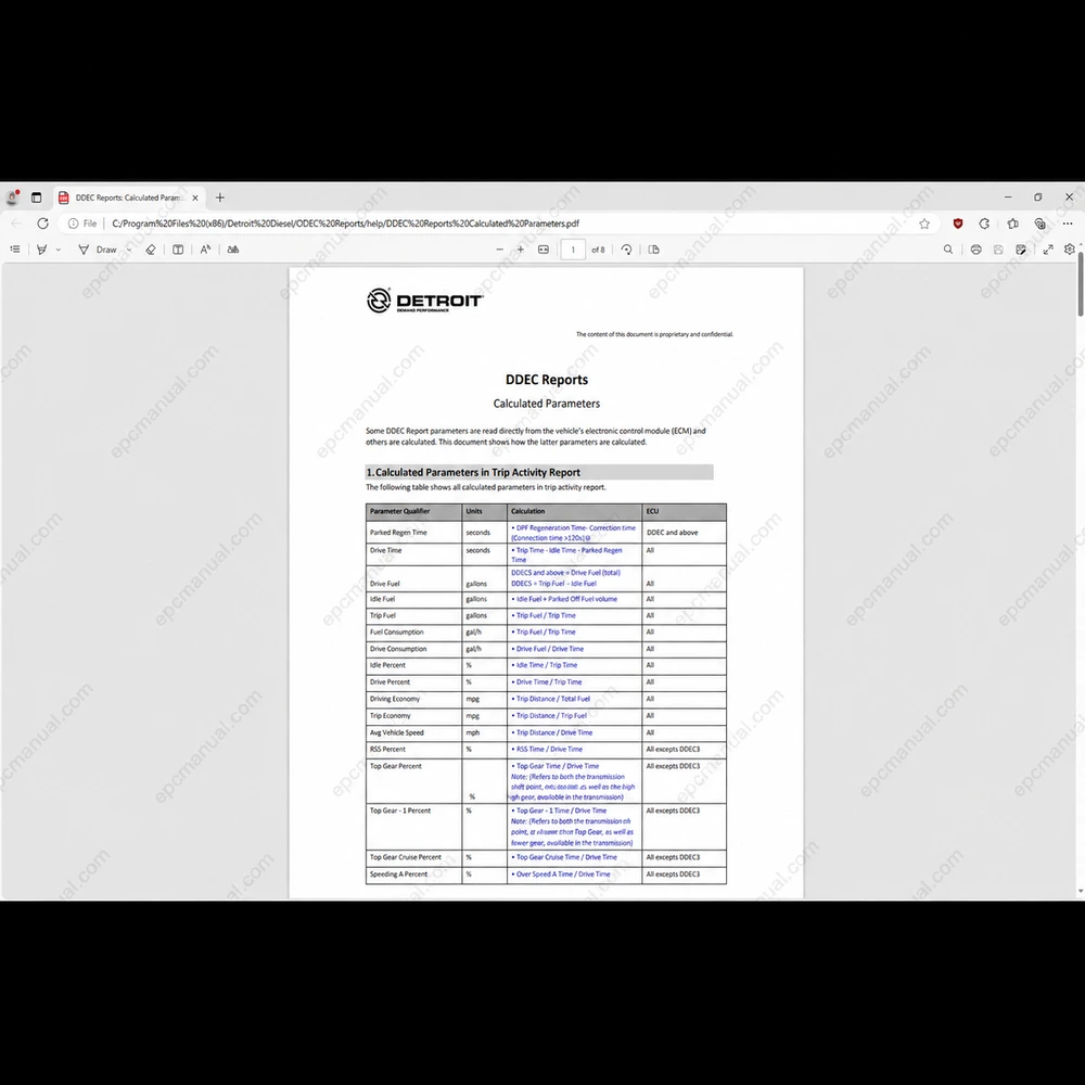 DETROIT DIESEL REPORTS 9.03 screenshot 4