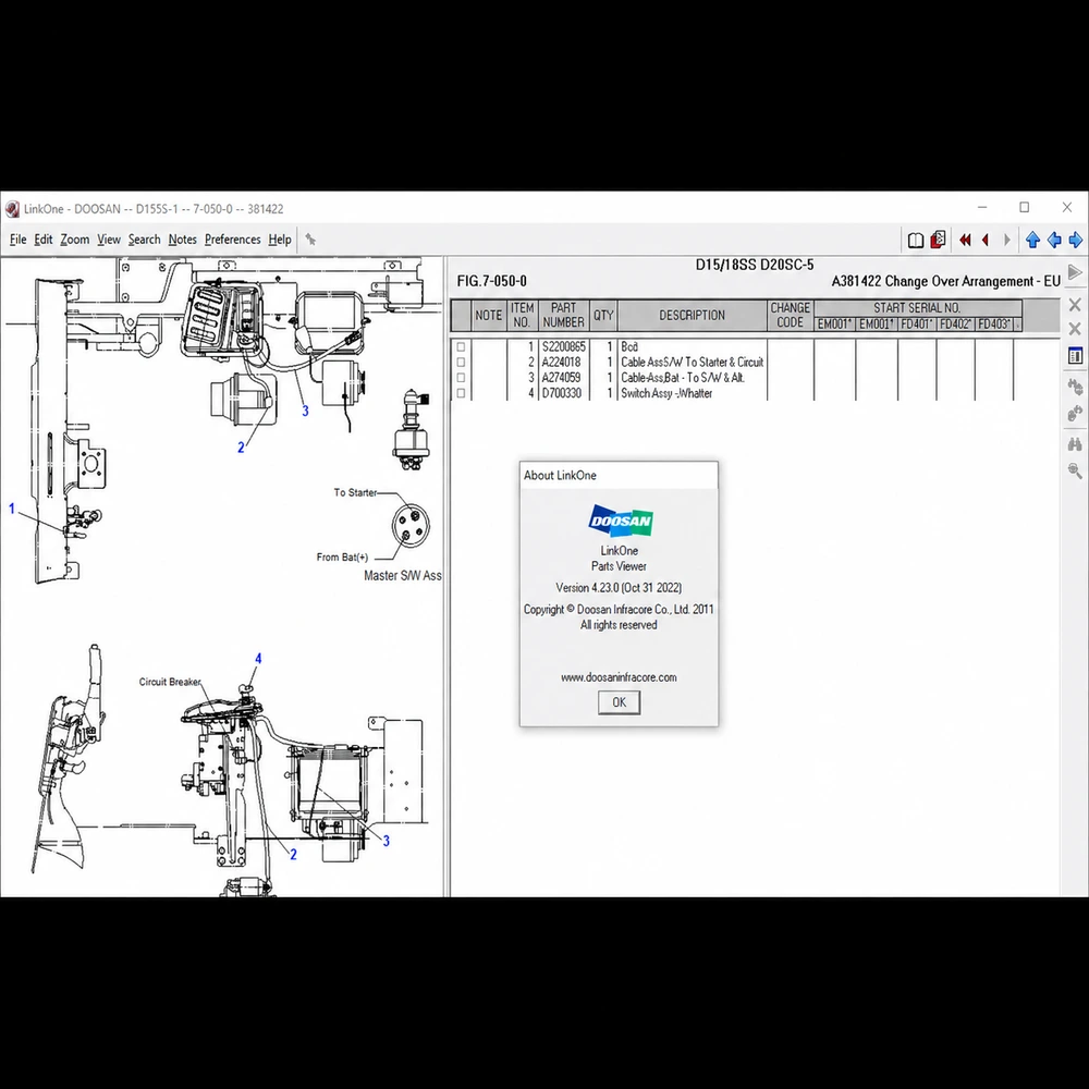 DOOSAN FORKLIFT EPC 4.2.3.0 screenshot 2