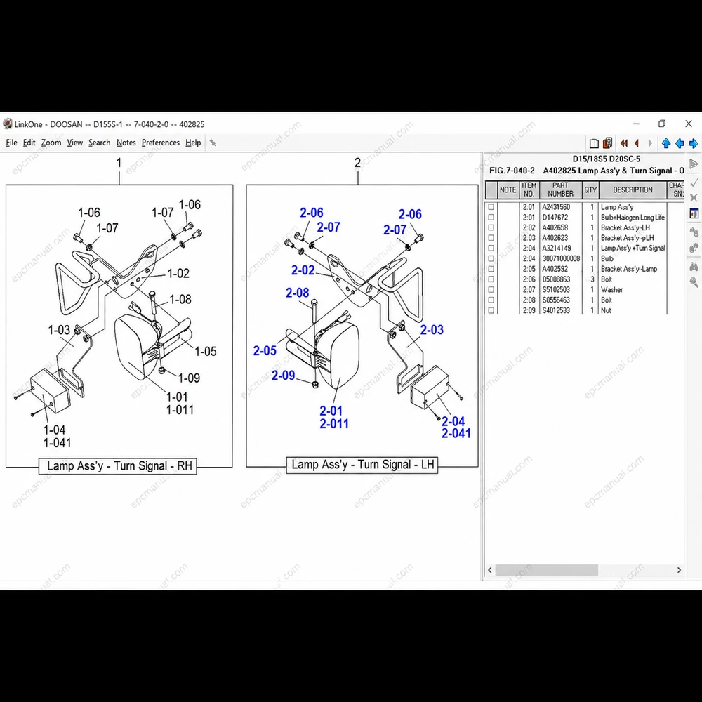 DOOSAN FORKLIFT EPC 4.2.3.0 screenshot 3