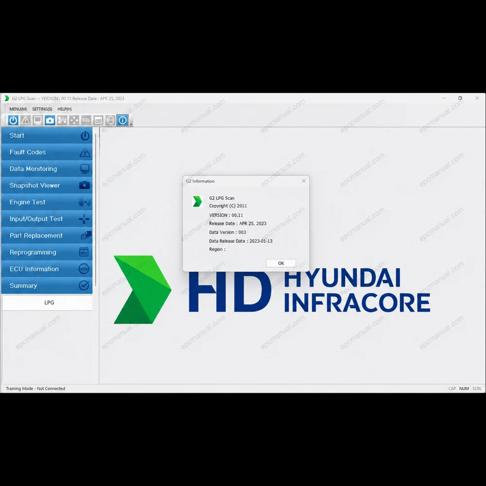 DOOSAN G2 LPG SCAN 00.11 screenshot 2