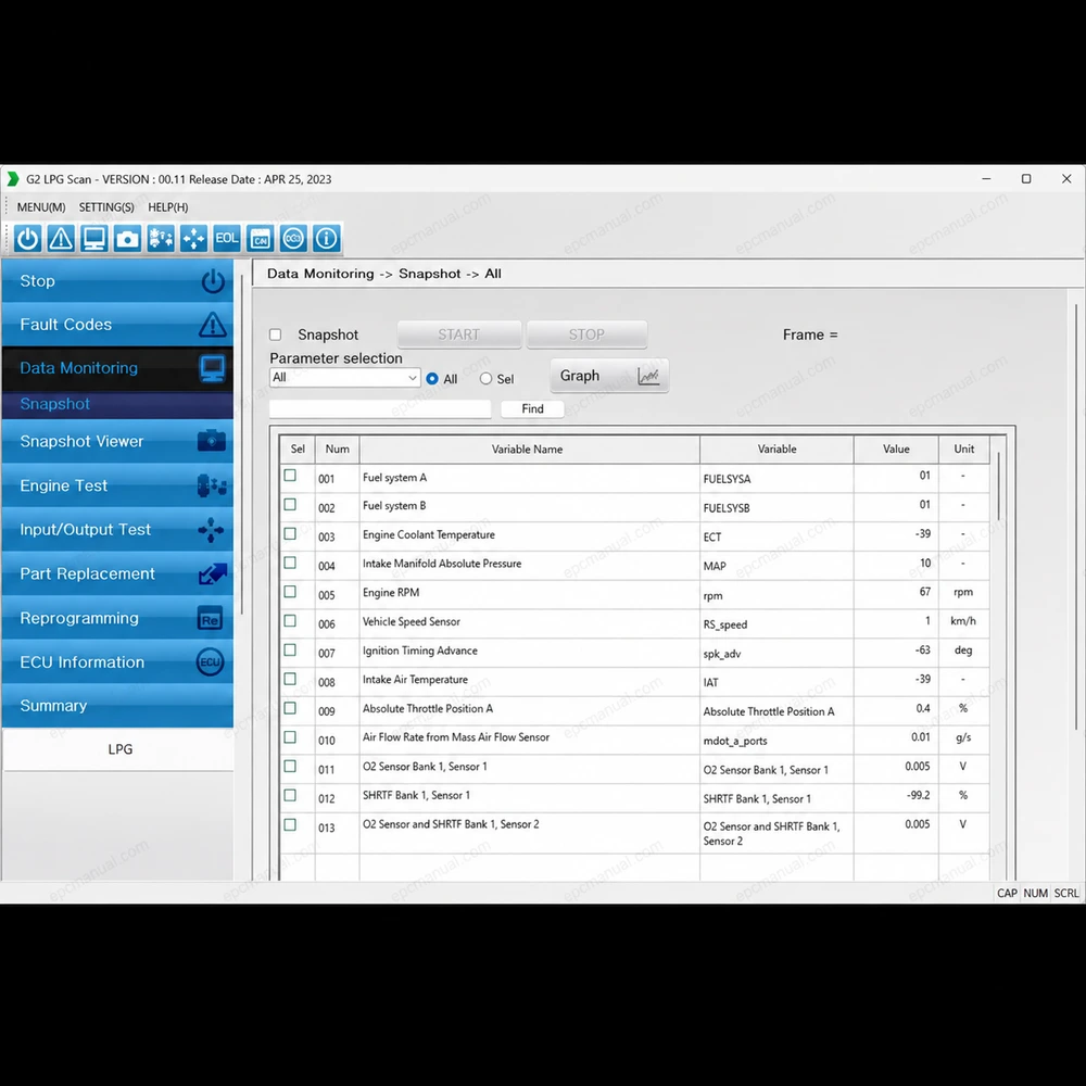 DOOSAN G2 LPG SCAN 00.11 screenshot 3