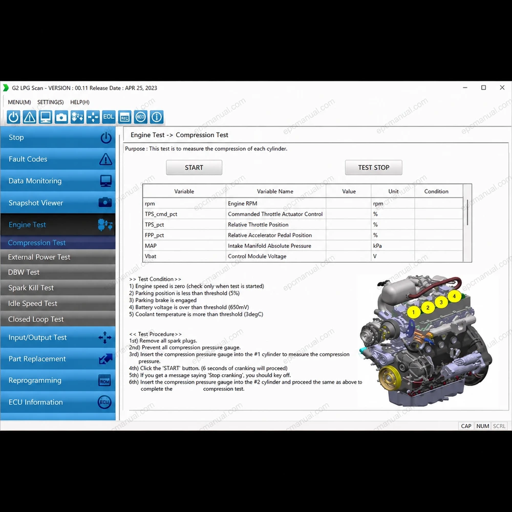 DOOSAN G2 LPG SCAN 00.11 screenshot 5