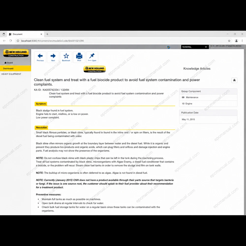 ETIM GO NEW HOLLAND CONSTRUCTION 8.18 screenshot 4