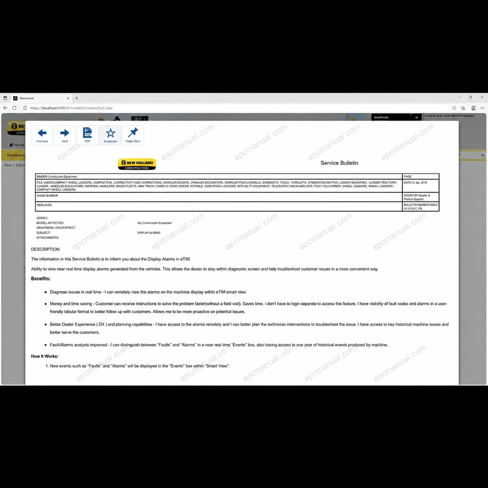 ETIM GO NEW HOLLAND CONSTRUCTION 8.18 screenshot 5