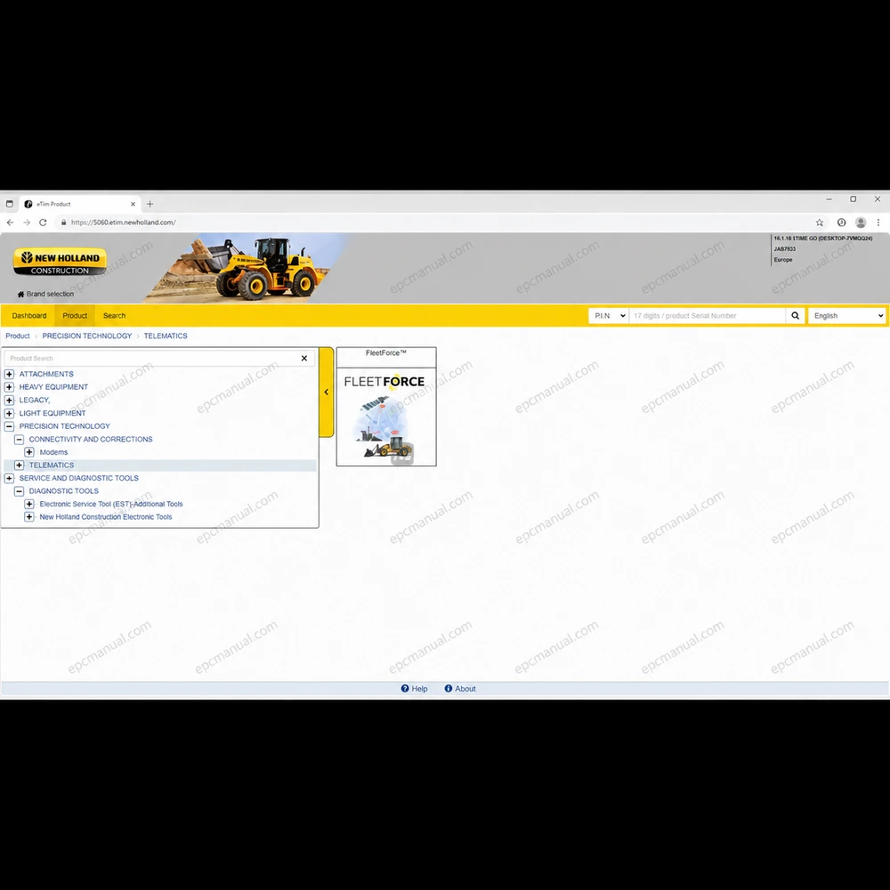 ETIM GO NEW HOLLAND CONSTRUCTION 8.18 screenshot 17