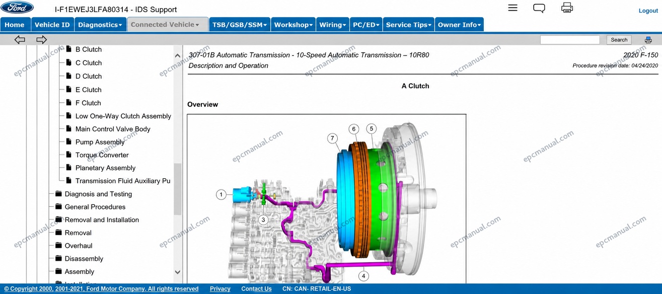 Ford Motorcraft Service Info Online Repair Manuals screenshot 8