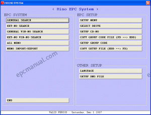 Hino Trucks Japan EPC Parts Catalog