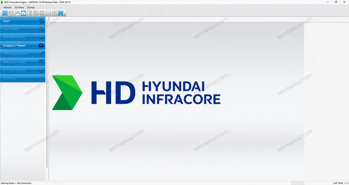 HYUNDAI INFRACORE DX22 GENSET 01.00 screenshot 2