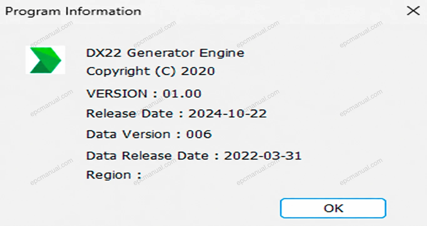 HYUNDAI INFRACORE DX22 GENSET 01.00 screenshot 3