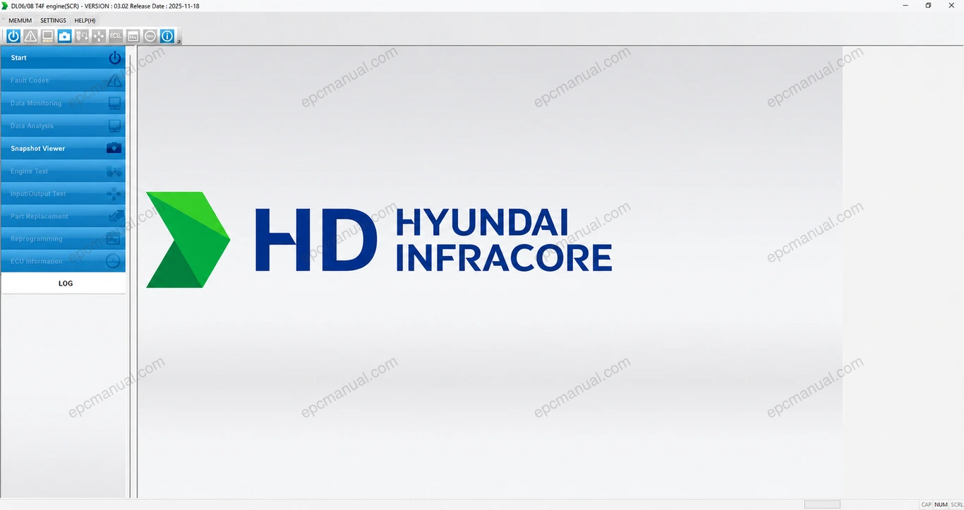 HYUNDAI INFRACORE SCR DL06-08 T4F ENGINE 03.02 screenshot 2