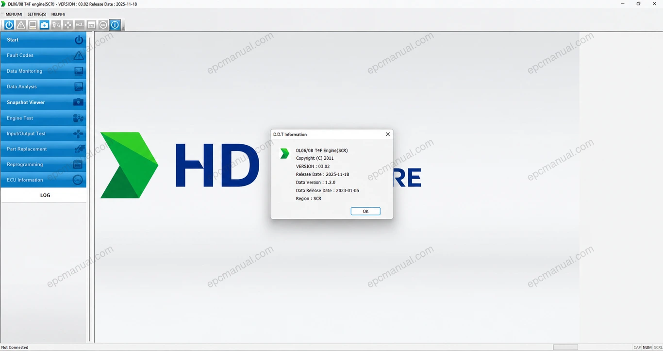 HYUNDAI INFRACORE SCR DL06-08 T4F ENGINE 03.02 screenshot 3