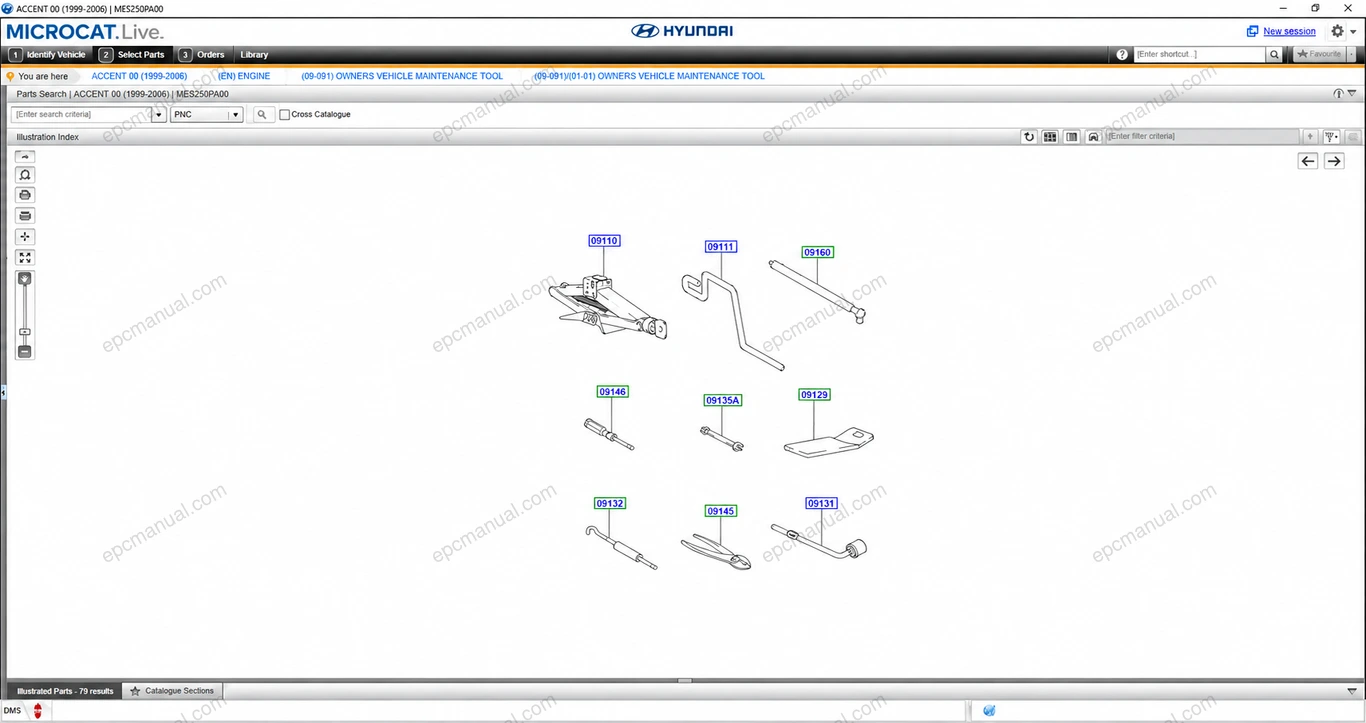HYUNDAI SPARE MAP EPC 30 screenshot 9