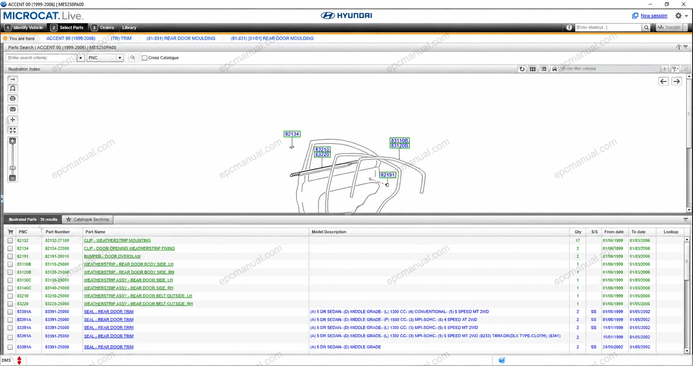 HYUNDAI SPARE MAP EPC 30 screenshot 10