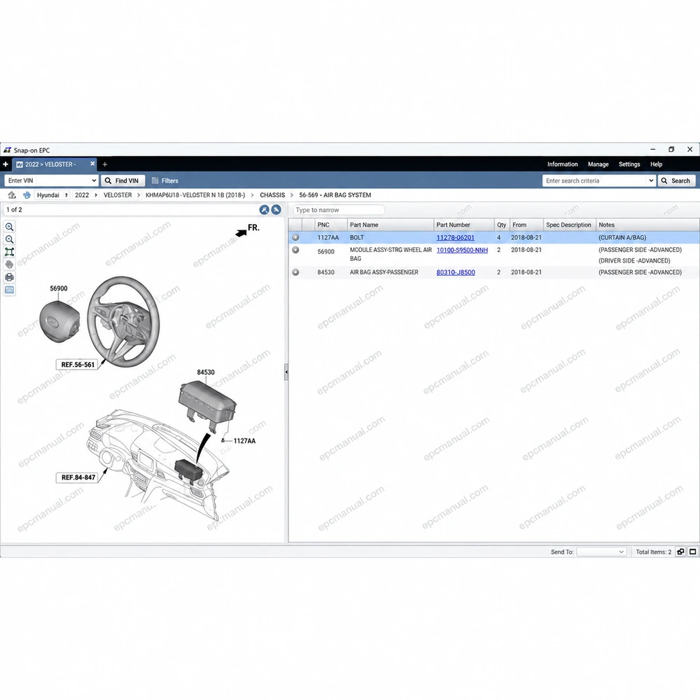 HYUNDAI SNAP-ON EPC NORTH AMERICA 2021.05 screenshot 7