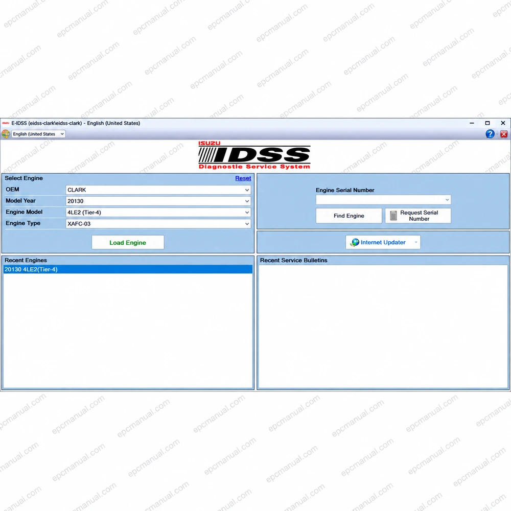 ISUZU E-IDSS DIAGNOSTIC SERVICE SYSTEM 2025.06 screenshot 2