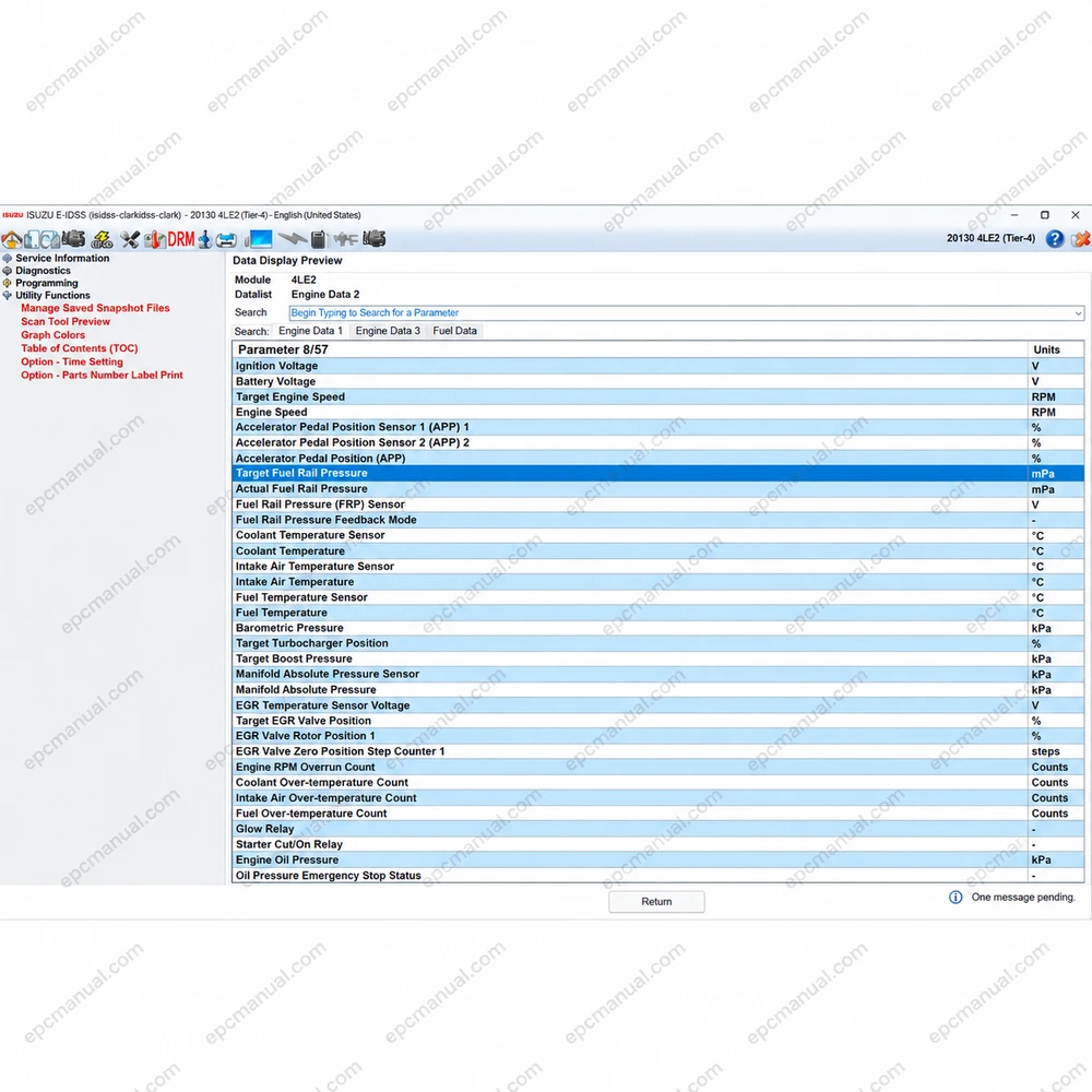 ISUZU E-IDSS DIAGNOSTIC SERVICE SYSTEM 2025.06 screenshot 4