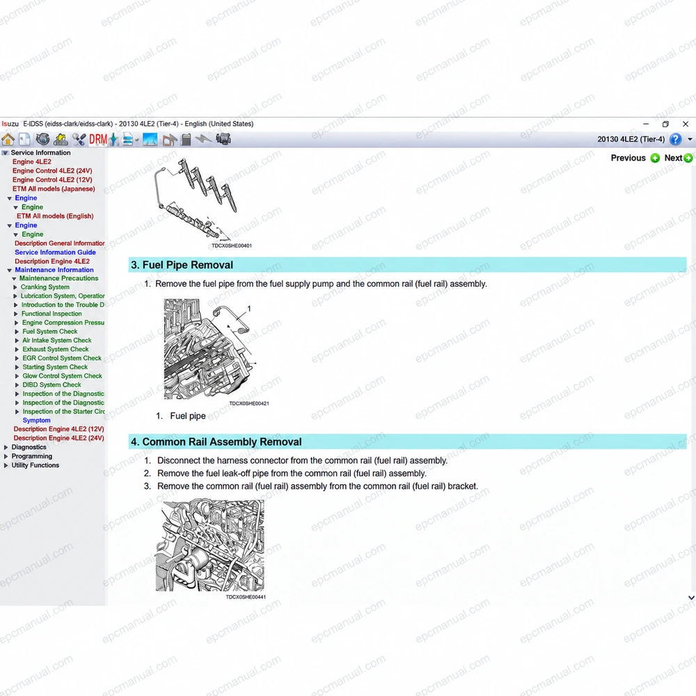 ISUZU E-IDSS DIAGNOSTIC SERVICE SYSTEM 2025.06 screenshot 6