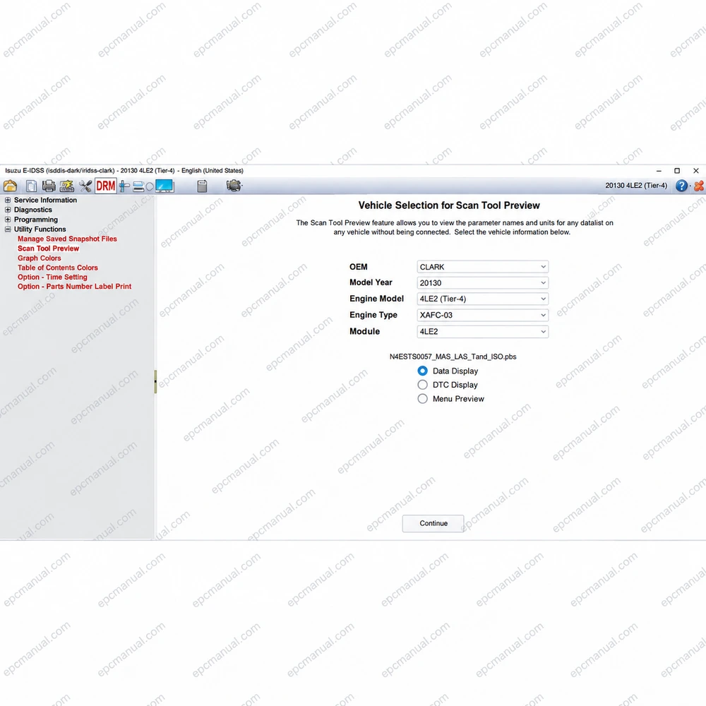 ISUZU E-IDSS DIAGNOSTIC SERVICE SYSTEM 2025.06 screenshot 15