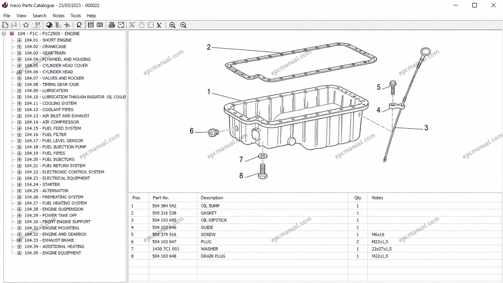 Iveco FPT Industrial engine EPC parts catalog - Image 5