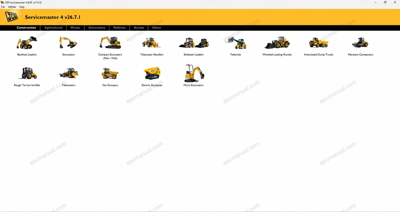 JCB SERVICEMASTER JCBS UNPACKER screenshot 2