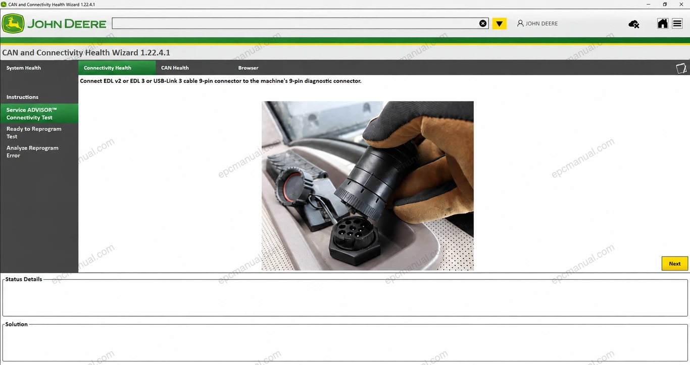 JOHN DEERE CAN AND CONNECTIVITY HEALTH WIZARD 12147 screenshot 4