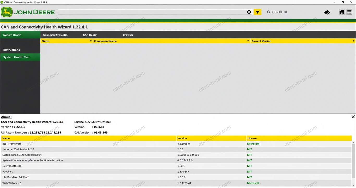 JOHN DEERE CAN AND CONNECTIVITY HEALTH WIZARD 12147 screenshot 7