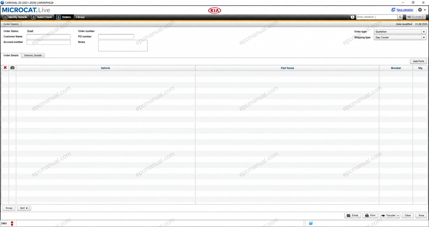KIA SPARE MAP EPC 30 screenshot 3