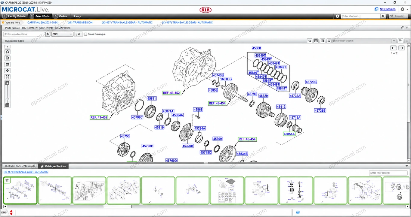 KIA SPARE MAP EPC 30 screenshot 9