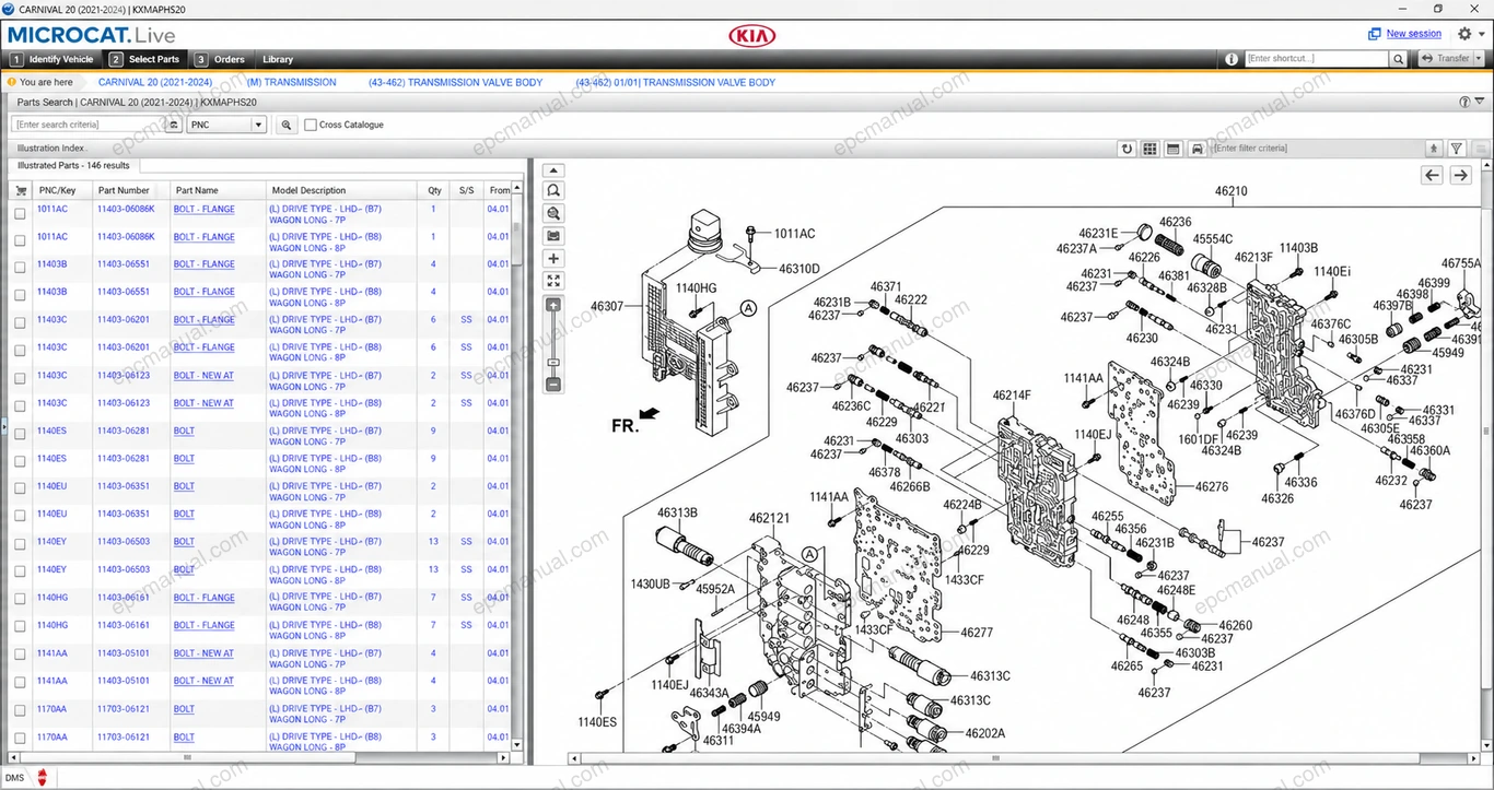 KIA SPARE MAP EPC 30 screenshot 10
