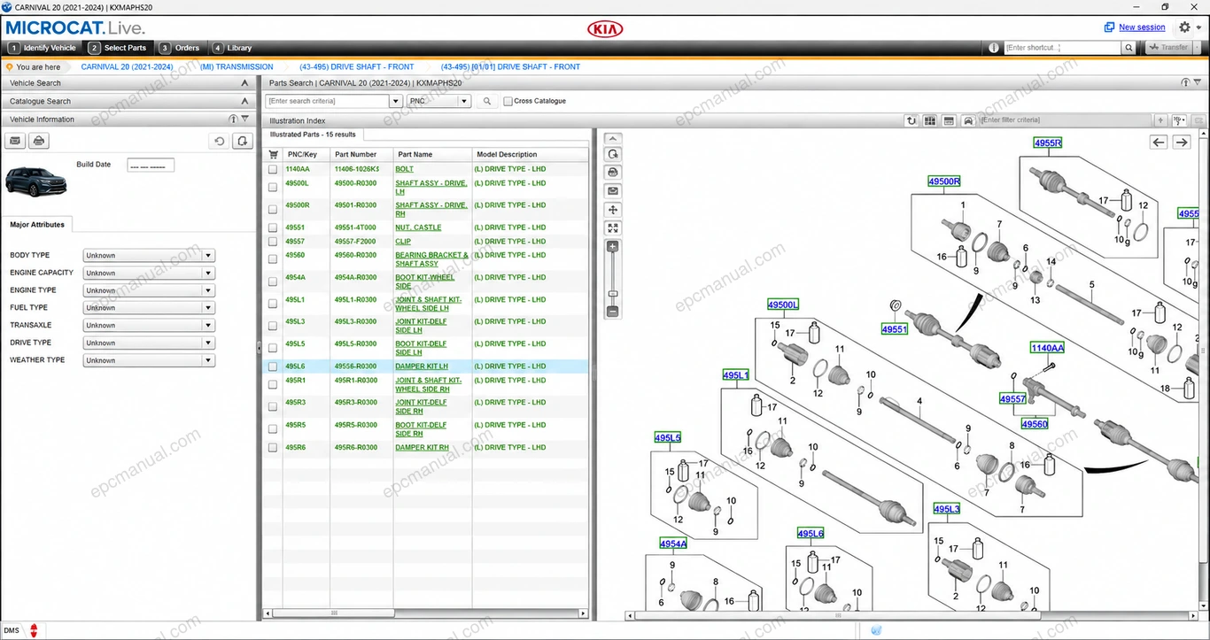KIA SPARE MAP EPC 30 screenshot 11