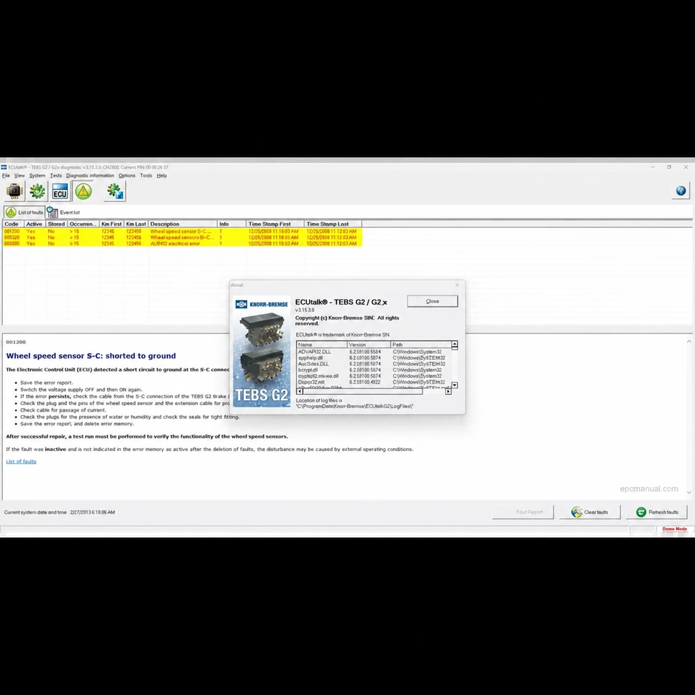 KNORR-BREMSE DIAGNOSTICS SYSTEMS 2.6.7.3 screenshot 4