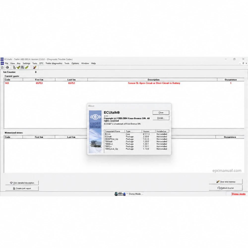 KNORR-BREMSE DIAGNOSTICS SYSTEMS 2.6.7.3 screenshot 18