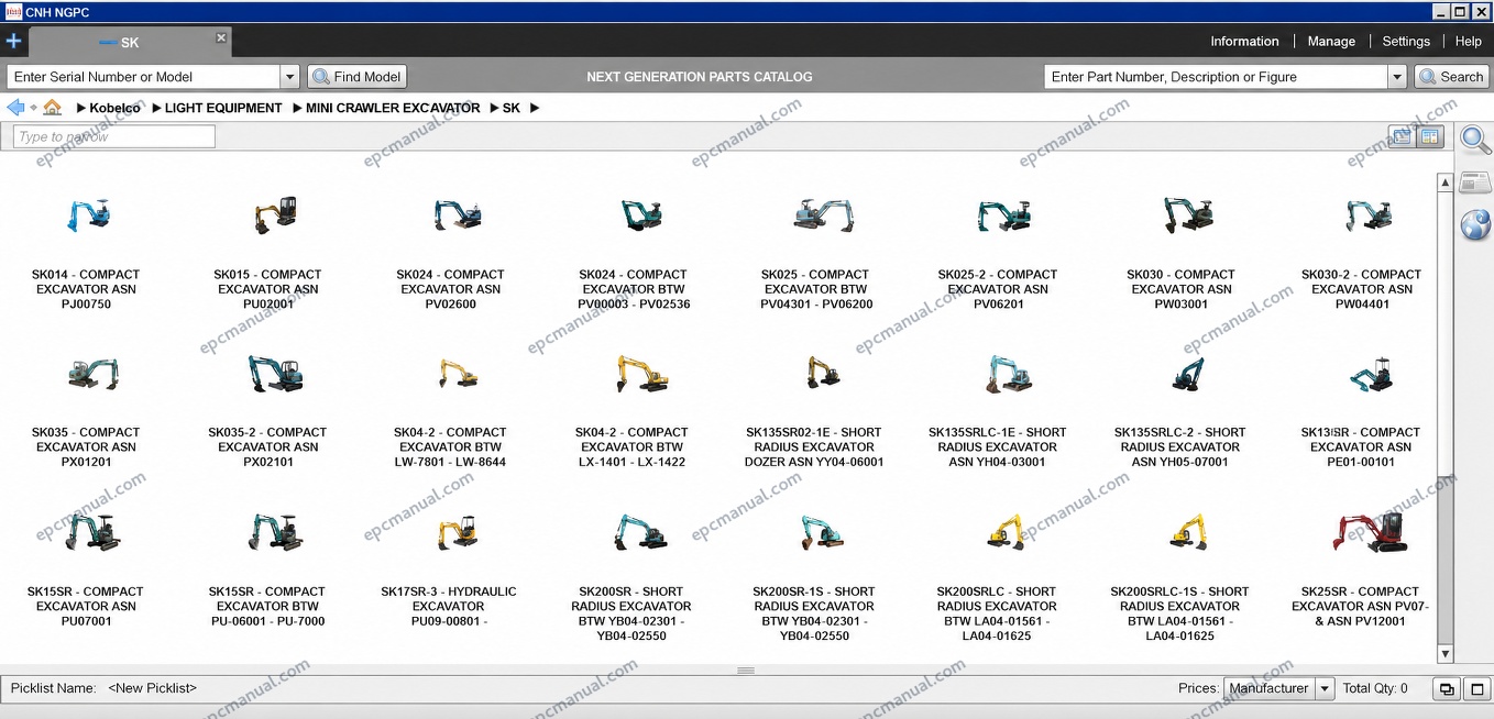 Kobelco EPC 2015 Parts Catalog - Image 10