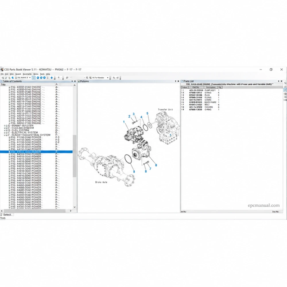 KOMATSU CSS EPC FORKLIFT USA 5.11 screenshot 3