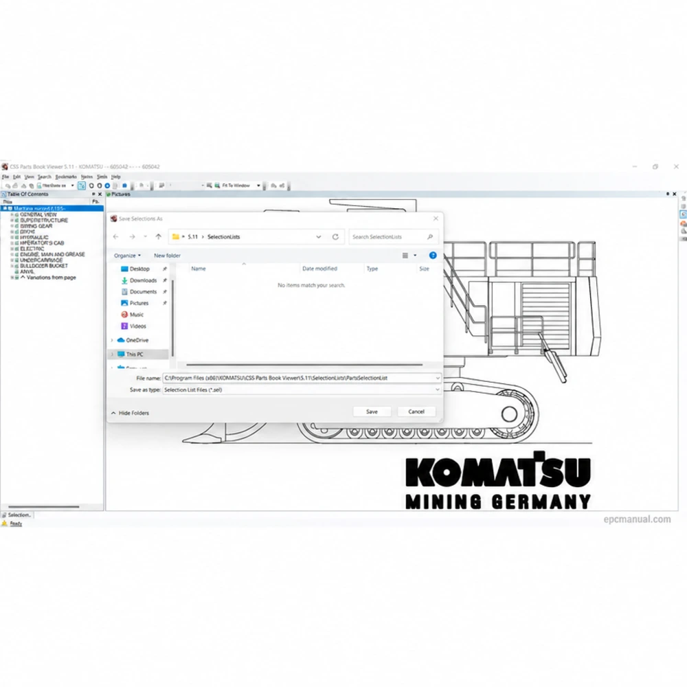 KOMATSU CSS EPC MINING EXCAVATOR 2022.05 screenshot 9