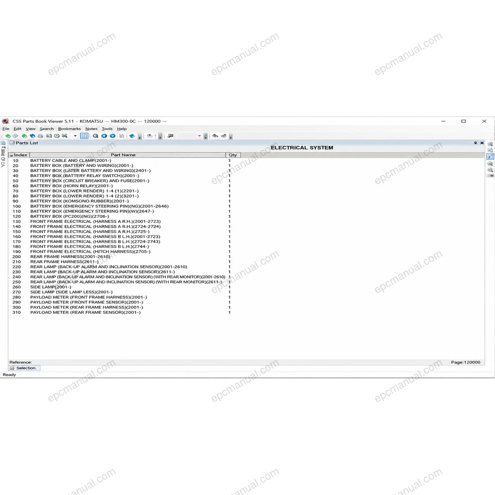KOMATSU CSS-NET EPC USA screenshot 3