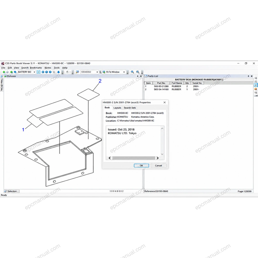 KOMATSU CSS-NET EPC USA screenshot 5