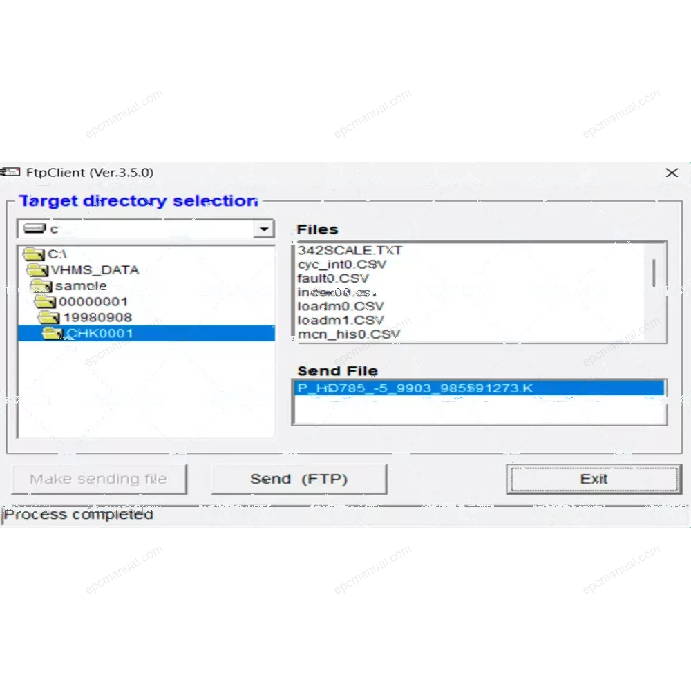 KOMATSU VHMS TECHNICAL ANALYSIS TOOL BOX 3.05.00 screenshot 6