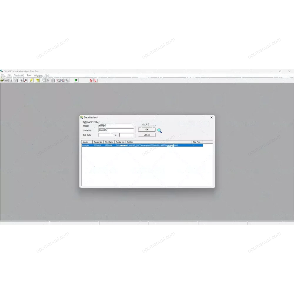 KOMATSU VHMS TECHNICAL ANALYSIS TOOL BOX 3.05.00 screenshot 10