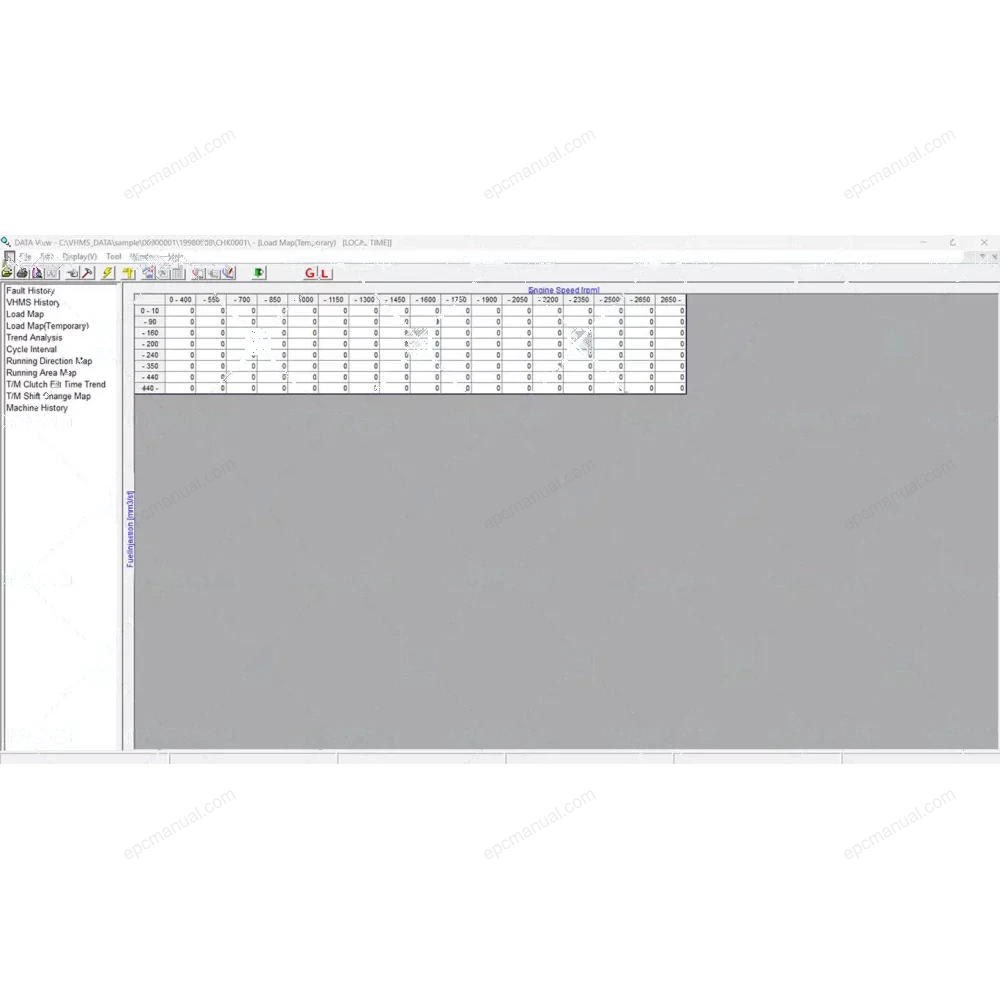 KOMATSU VHMS TECHNICAL ANALYSIS TOOL BOX 3.05.00 screenshot 13