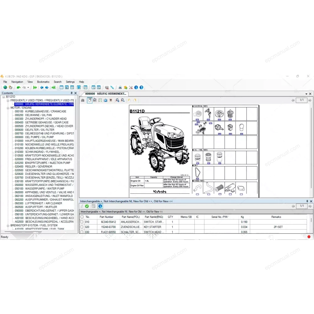 KUBOTA EPC KDG GERMAN 2021.10 screenshot 5