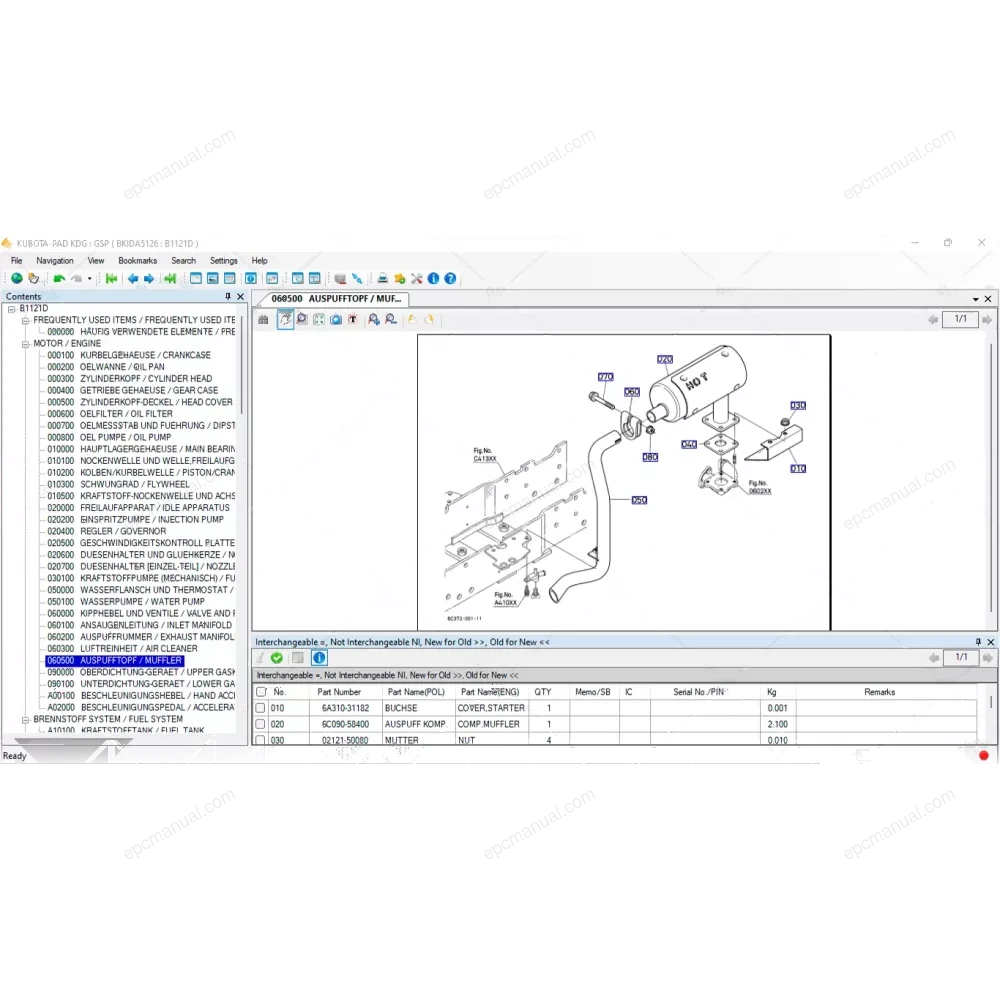 KUBOTA EPC KDG GERMAN 2021.10 screenshot 8
