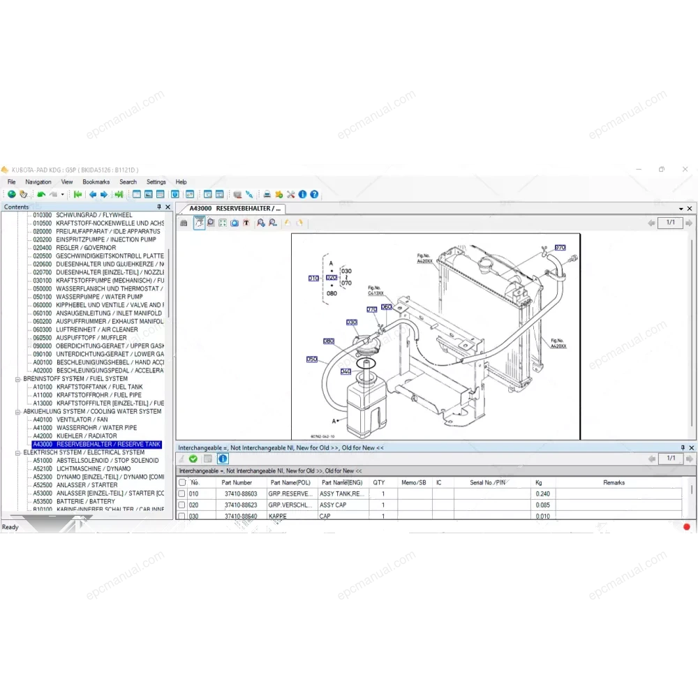 KUBOTA EPC KDG GERMAN 2021.10 screenshot 9